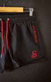 Quads of the Gods - Lift Shorts - Black / Red - Stay Shredded
