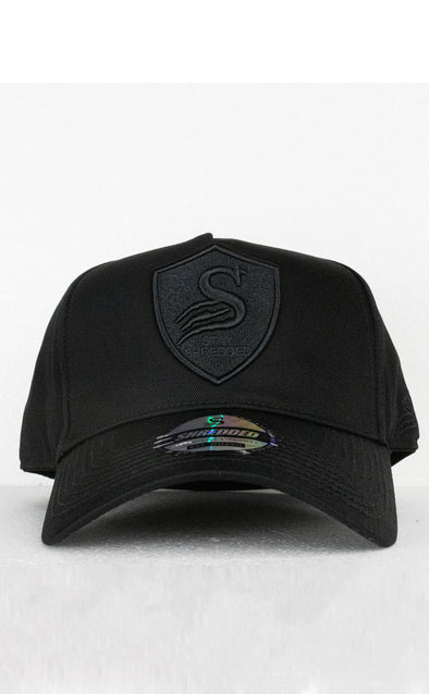 Premium Crest A-Frame Cap 2.0 - Stealth - Black / Black - Stay Shredded