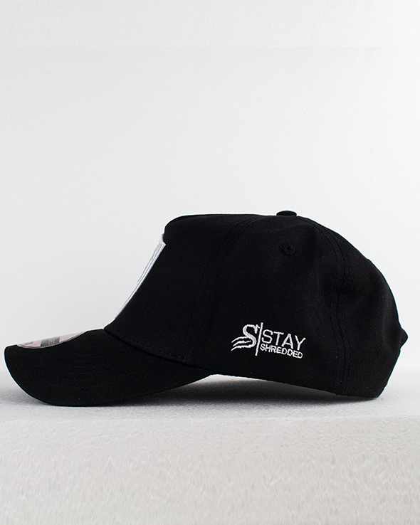 Premium Crest A-Frame Cap - Black / White - Stay Shredded