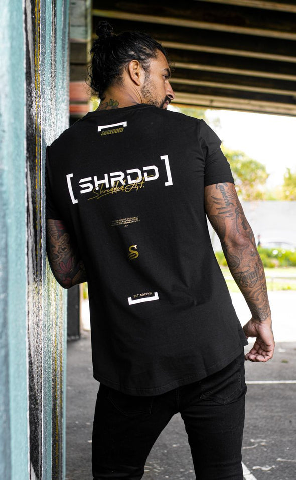 Transcendence Muscle T-shirt - Black / Gold - Stay Shredded